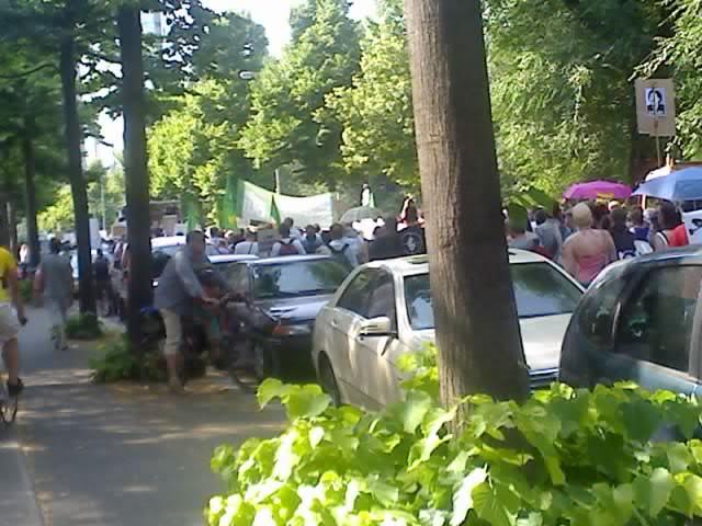 Protestzug - Blick nach vorn